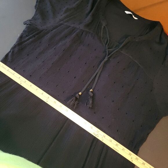 Sonoma Black Tiered Boho Maxi Dress 2X - Picture 13 of 15